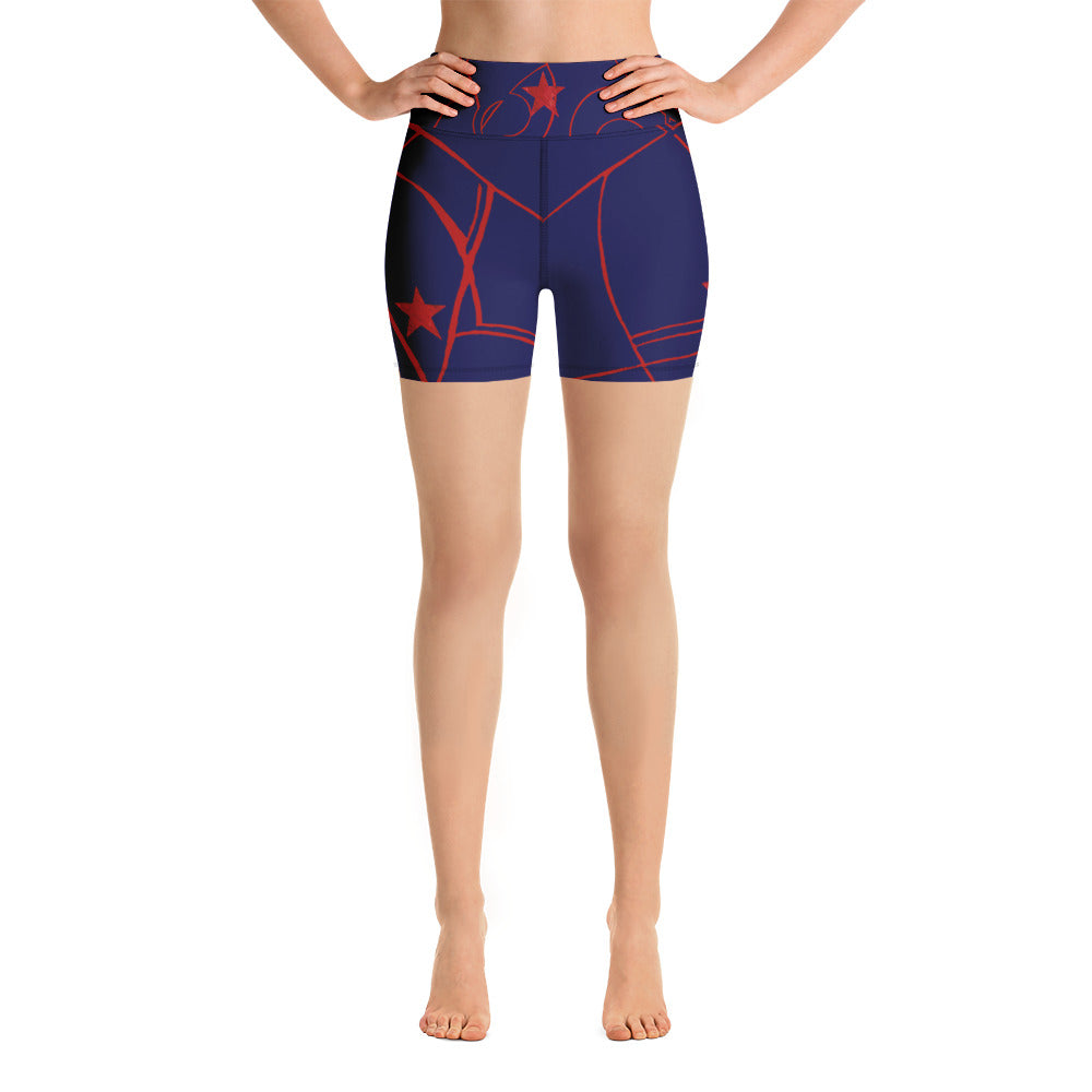 "Nicole's Sketch Independence Day" Yoga Shorts