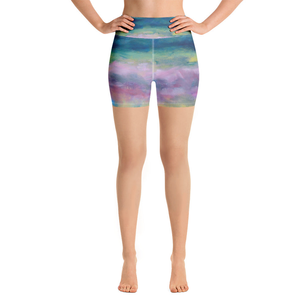 "Celery Fields" Yoga Shorts