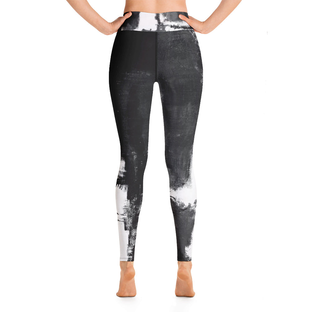 Abstract Woman Black and White | Women's Fine Art High-Waist Leggings