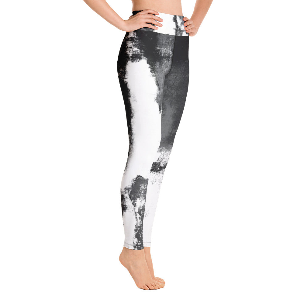 Abstract Woman Black and White | Women's Fine Art High-Waist Leggings