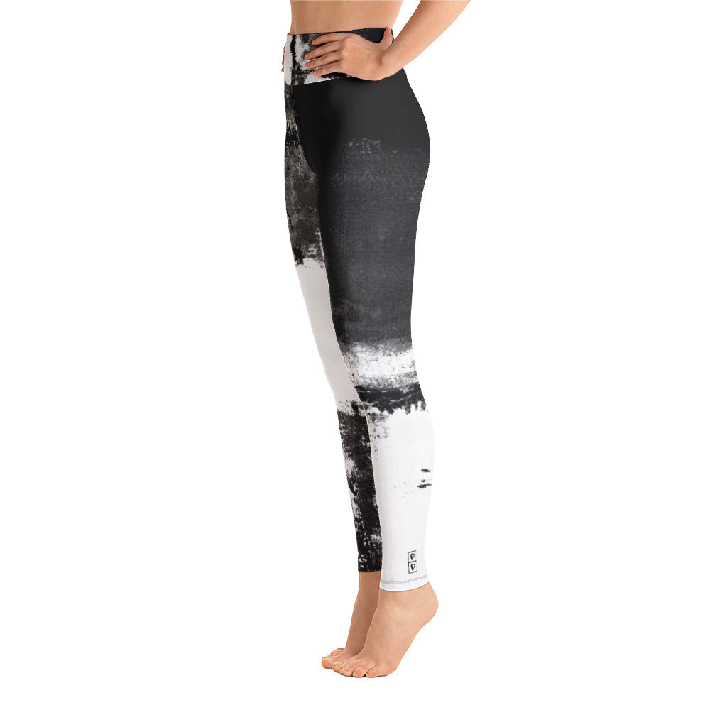 Abstract Woman Black and White | Women's Fine Art High-Waist Leggings