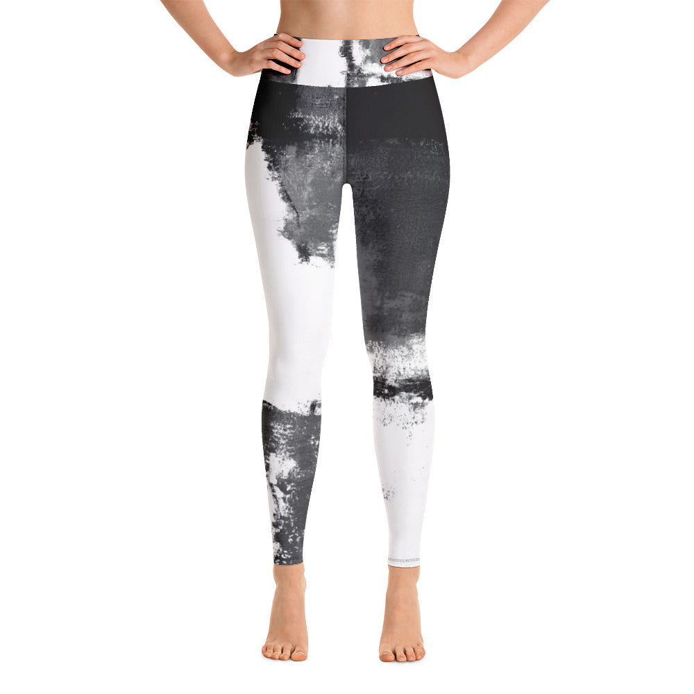 Abstract Woman Black and White | Women's Fine Art High-Waist Leggings