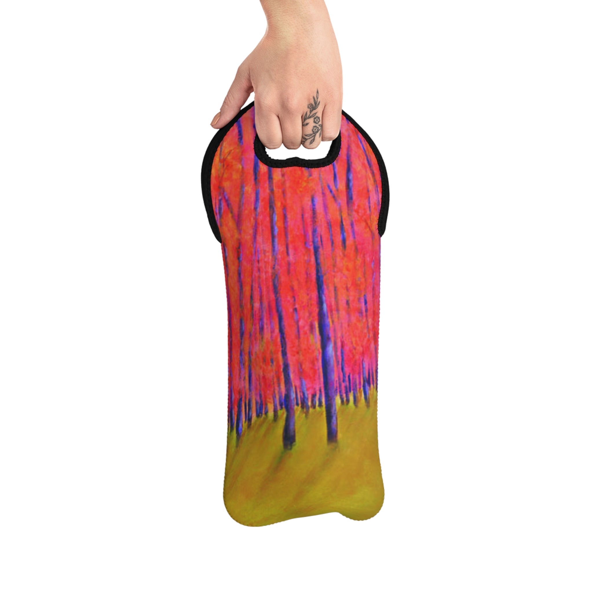 Fuchsia Trees Wine Tote Bag