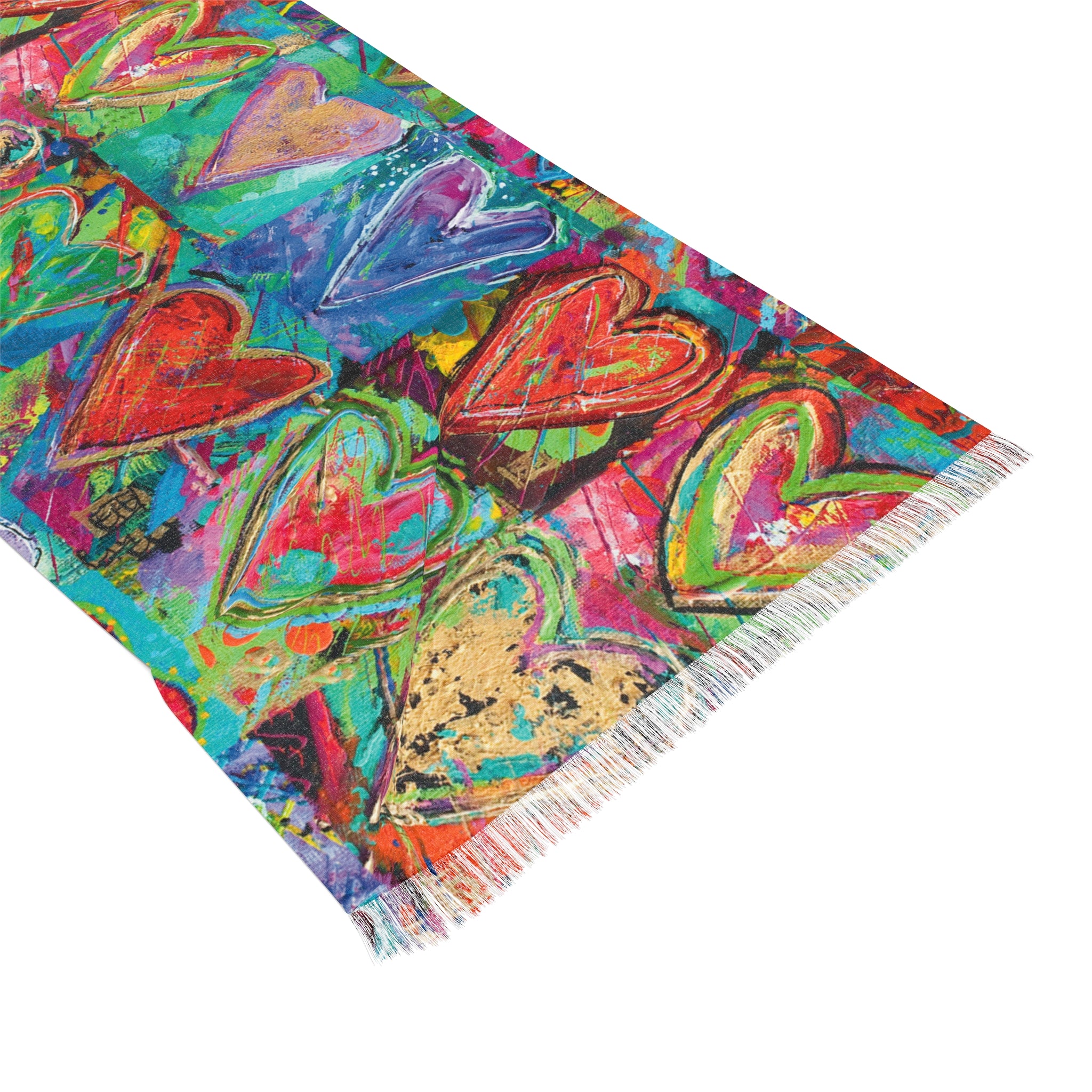 Hearts Without Borders Scarf | Lightweight Hearts without Borders Scarf