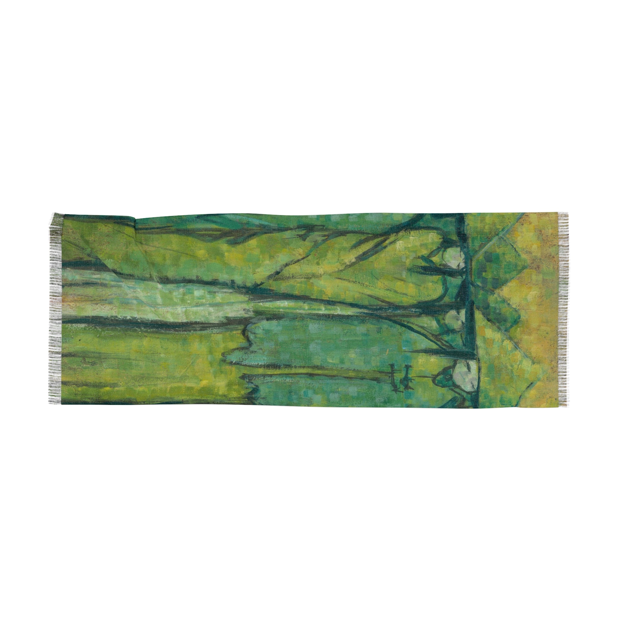 Jade Scarf | Lightweight Artistic Forest Printed Scarf