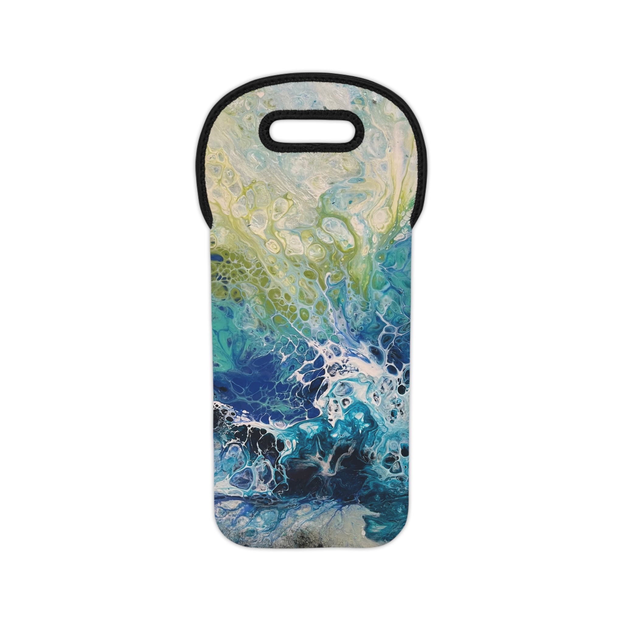 Ocean Abstract Wine Tote Bag