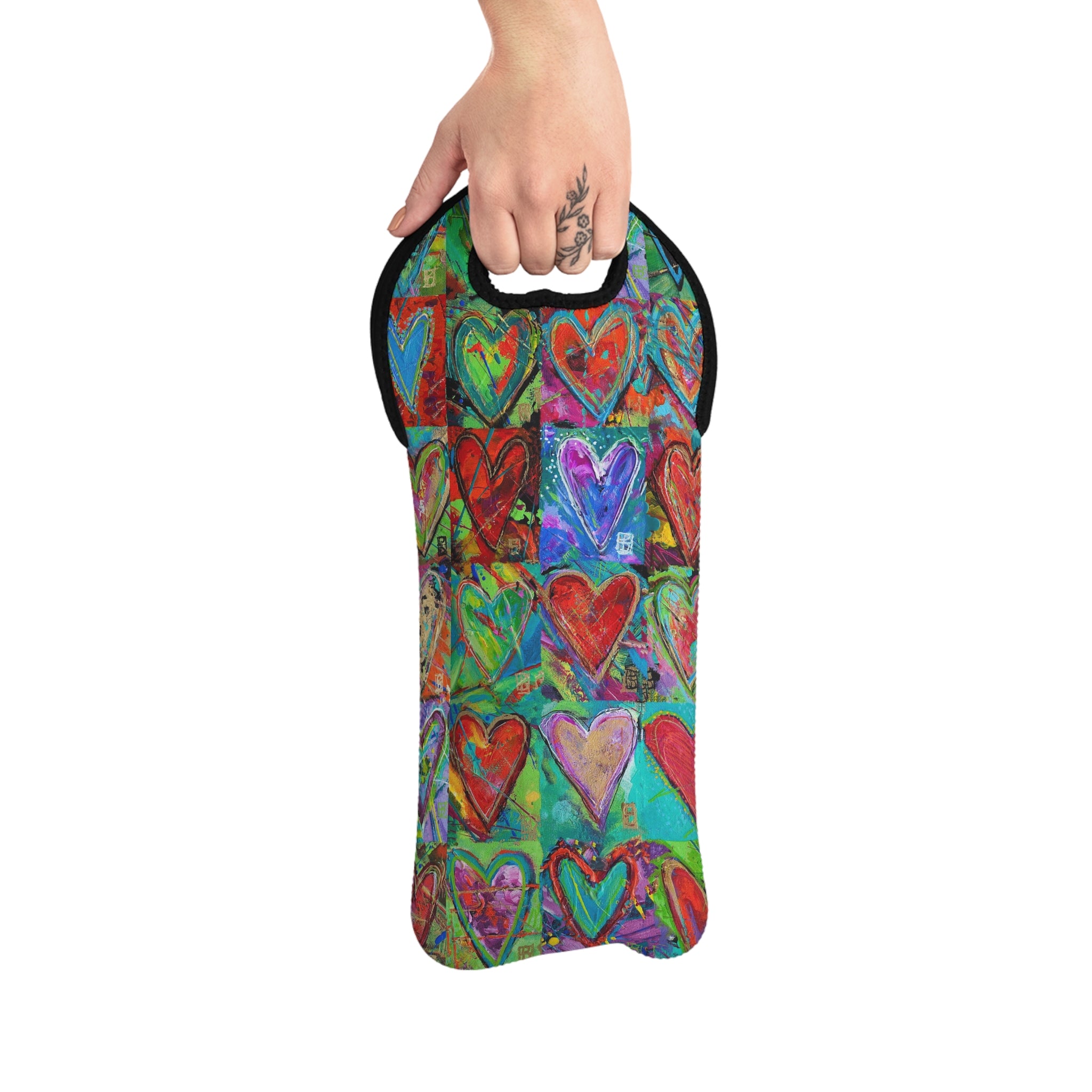Hearts Without Borders Wine Tote Bag