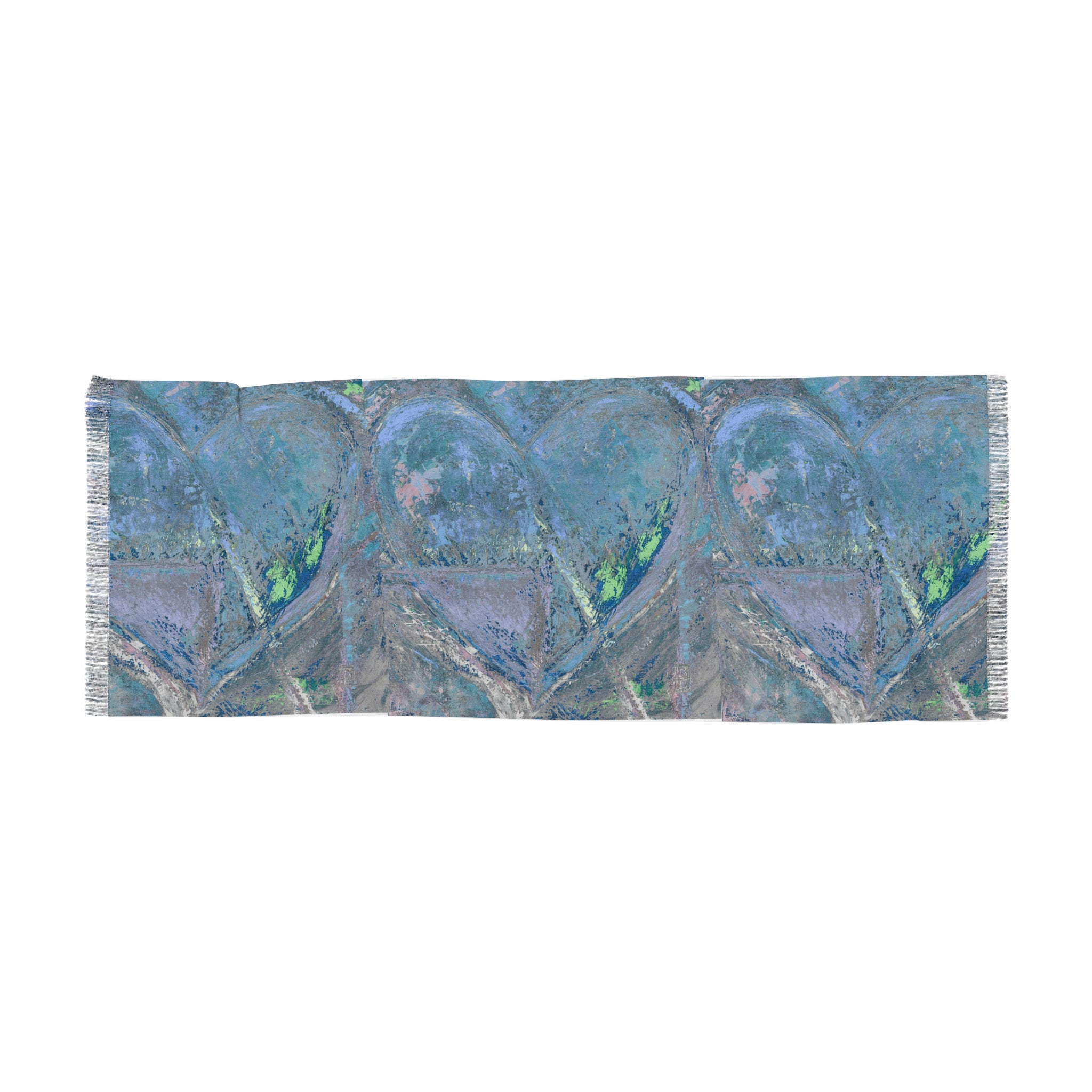 Fluid Aqua and Grey | Light Scarf
