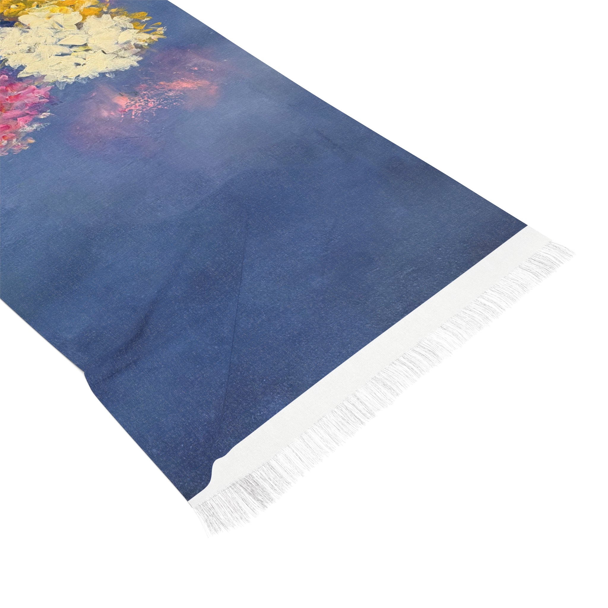Hydrangeas Bouquet Scarf — Impressionist Vase Art Lightweight Wrap