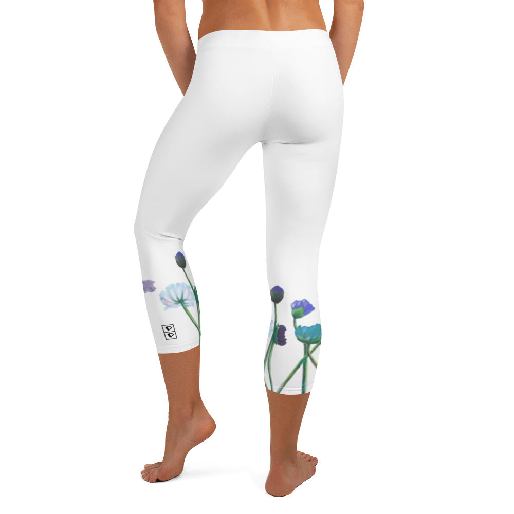 Flower Series | Women's Fine Art Regular-Waist Capris