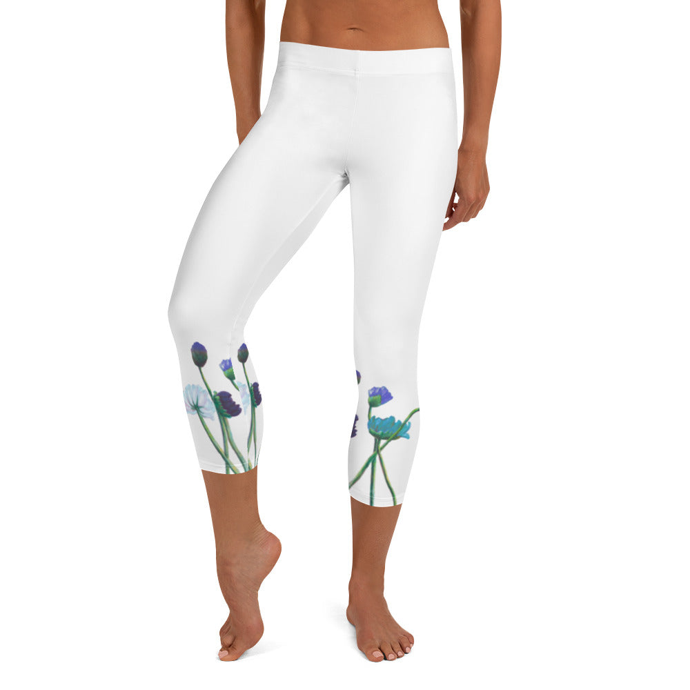 Flower Series | Women's Fine Art Regular-Waist Capris