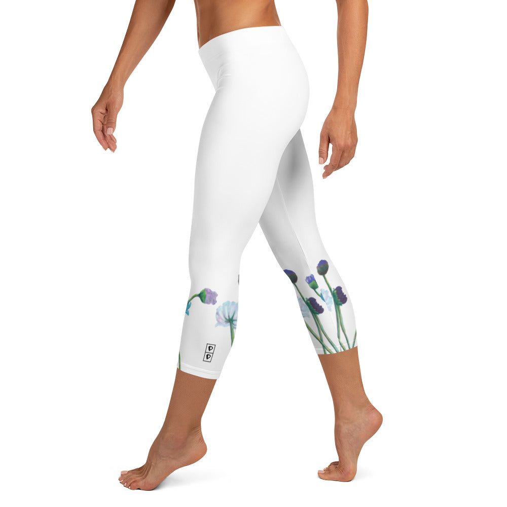Flower Series | Women's Fine Art Regular-Waist Capris