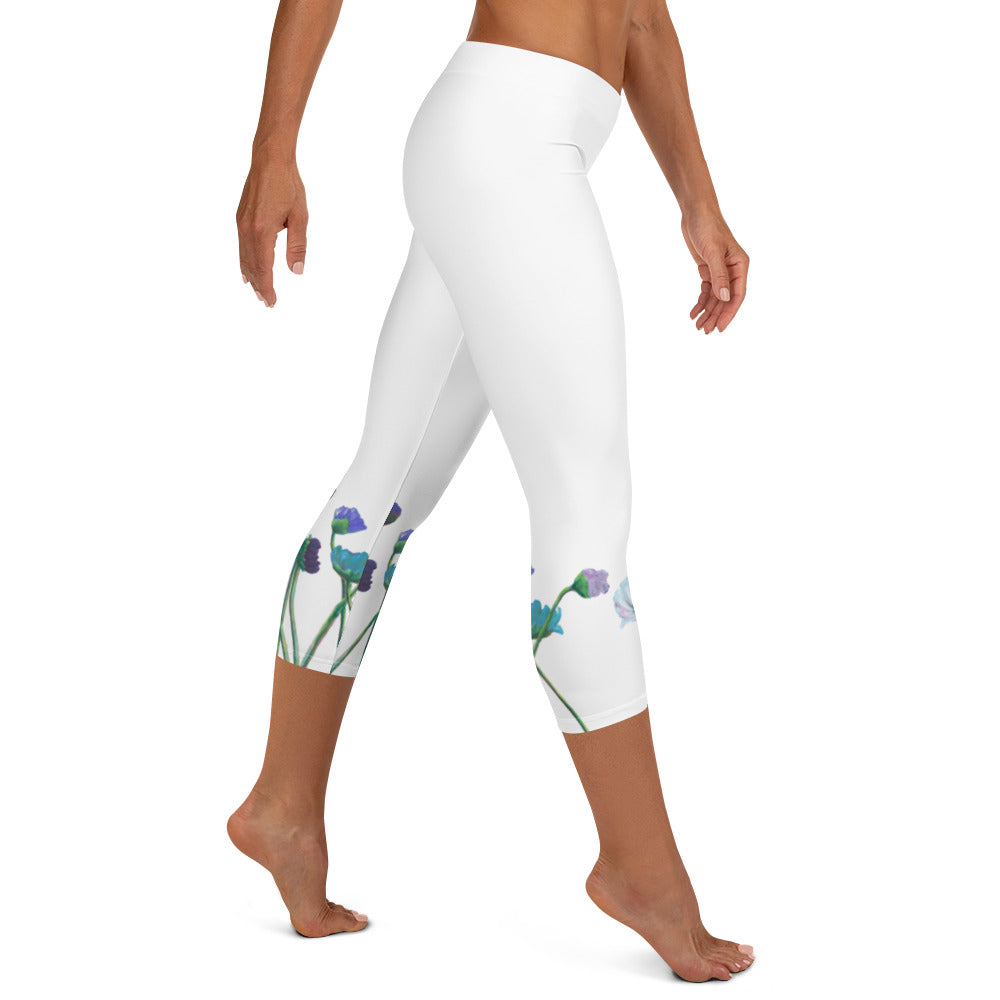 Flower Series | Women's Fine Art Regular-Waist Capris