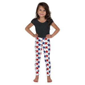 Red & Blue Stars Kids Leggings