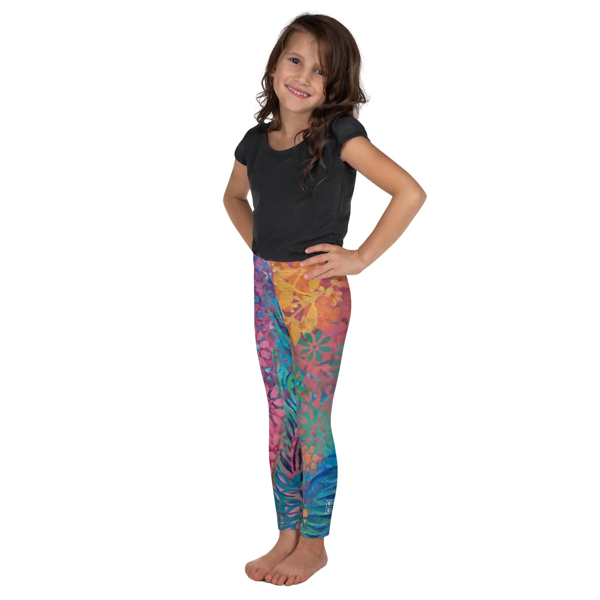 Flower & Feathers Kids Leggings