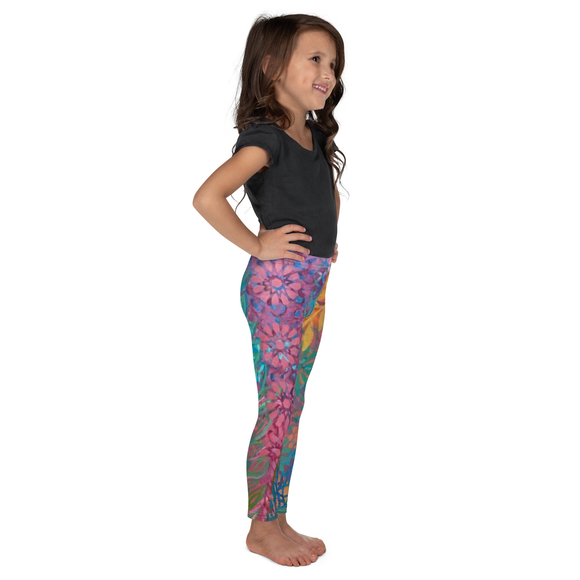Flower & Feathers Kids Leggings