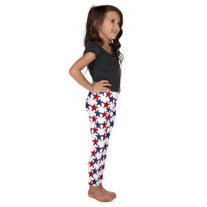 Red & Blue Stars Kids Leggings