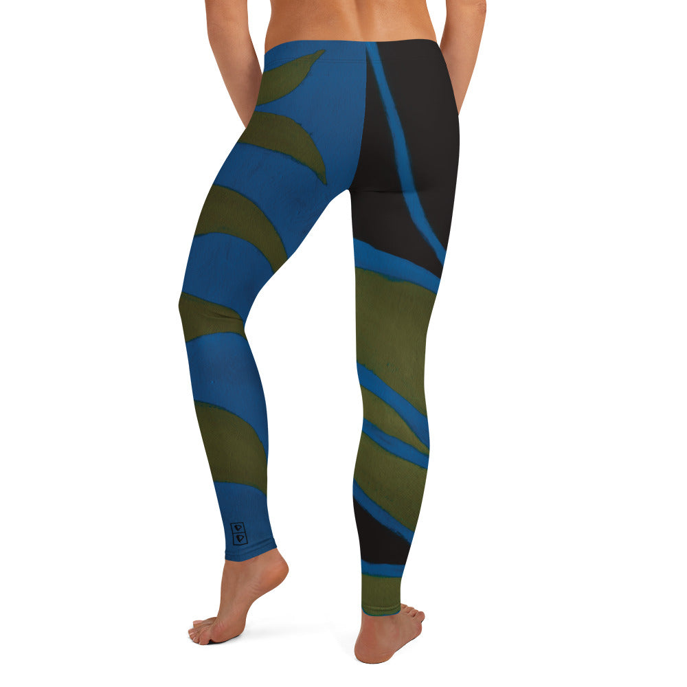 Avocado Leaves | Women's Fine Art Regular-Waist Leggings