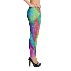 Heart of Color Rainbow | Women's Fine Art Regular-Waist Leggings