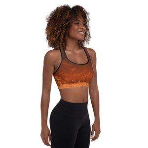 Ombre Brown & Rust | Women's Fine Art Padded Sports Bra