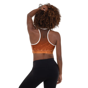 Ombre Brown & Rust | Women's Fine Art Padded Sports Bra