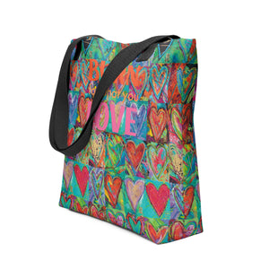 "Hearts without Borders" Burn for What You Love Tote Bag