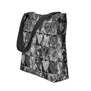 "Hearts without Borders Black & White" Tote Bag