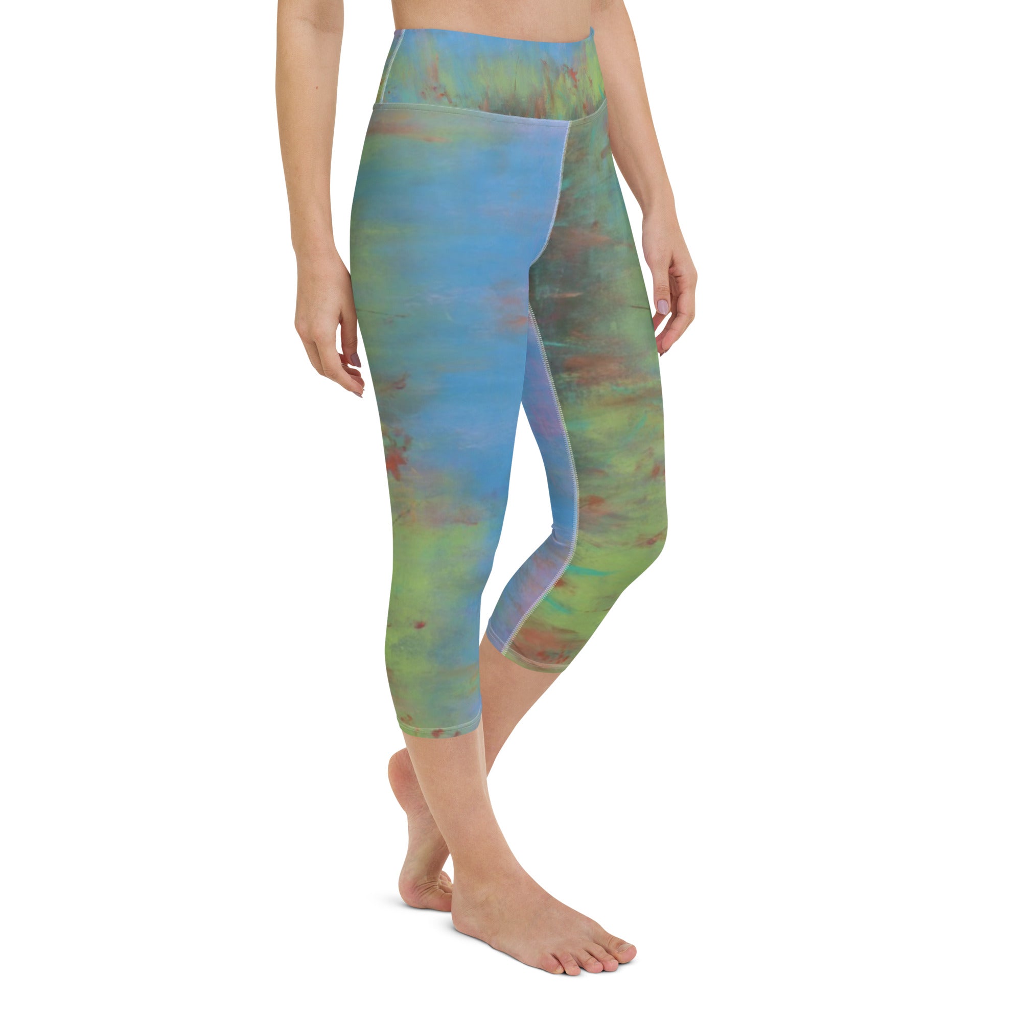 Colors of Lido | Women's Fine Art High-Waist Capris