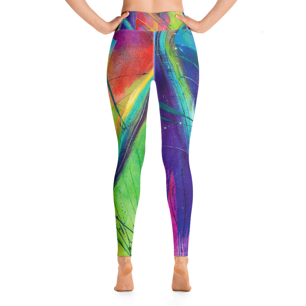 Heart of Color Rainbow | Women's Fine Art High-Waist Leggings