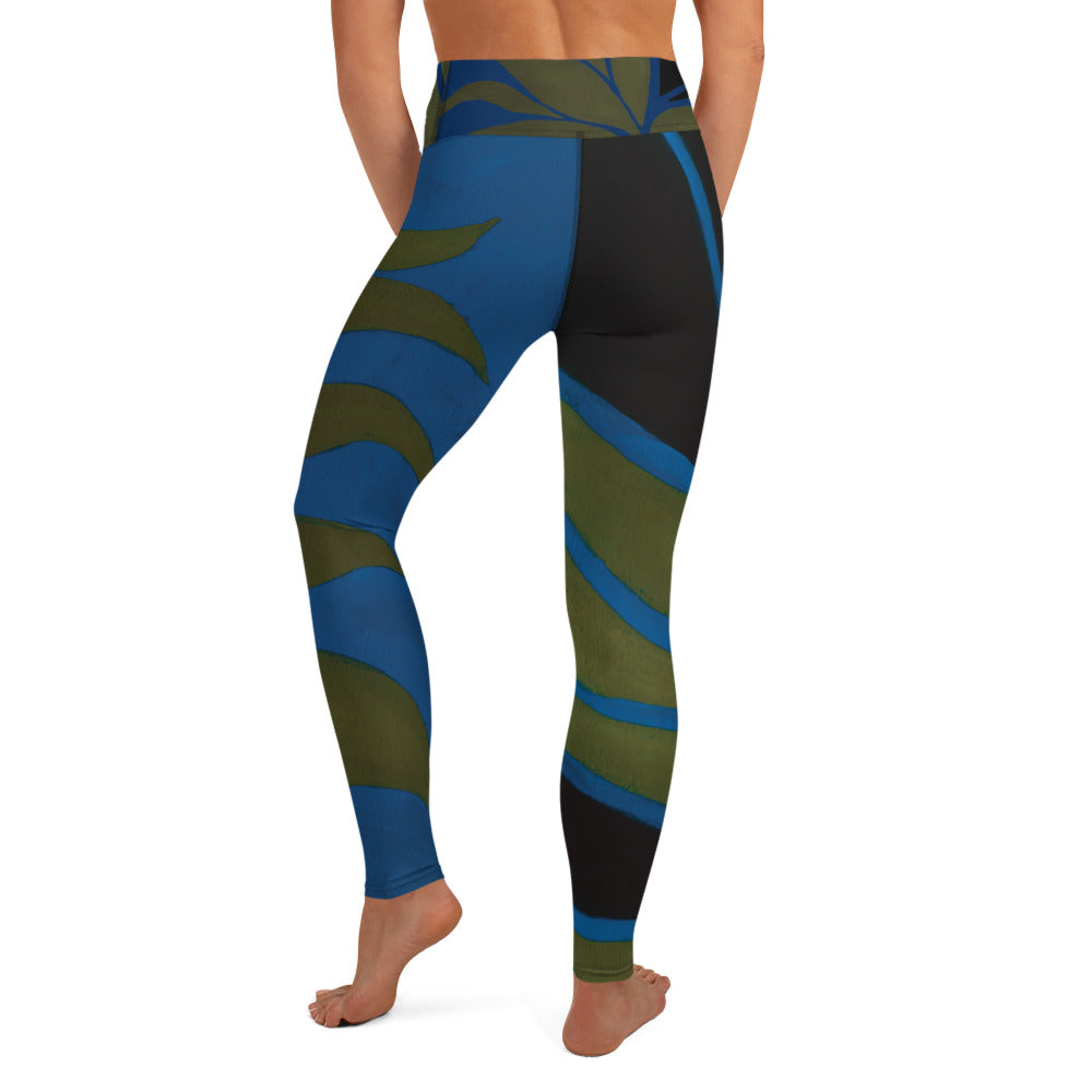 Avocado Leaves | Women's Fine Art High-Waist Leggings