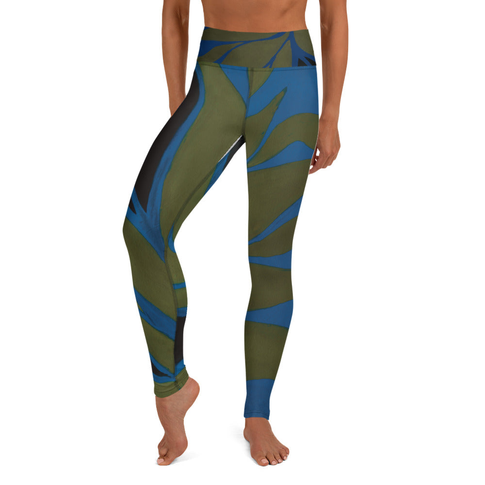 Avocado Leaves | Women's Fine Art High-Waist Leggings