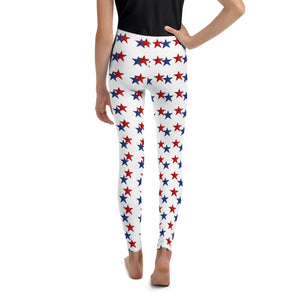 Red & Blue Stars Kids Leggings