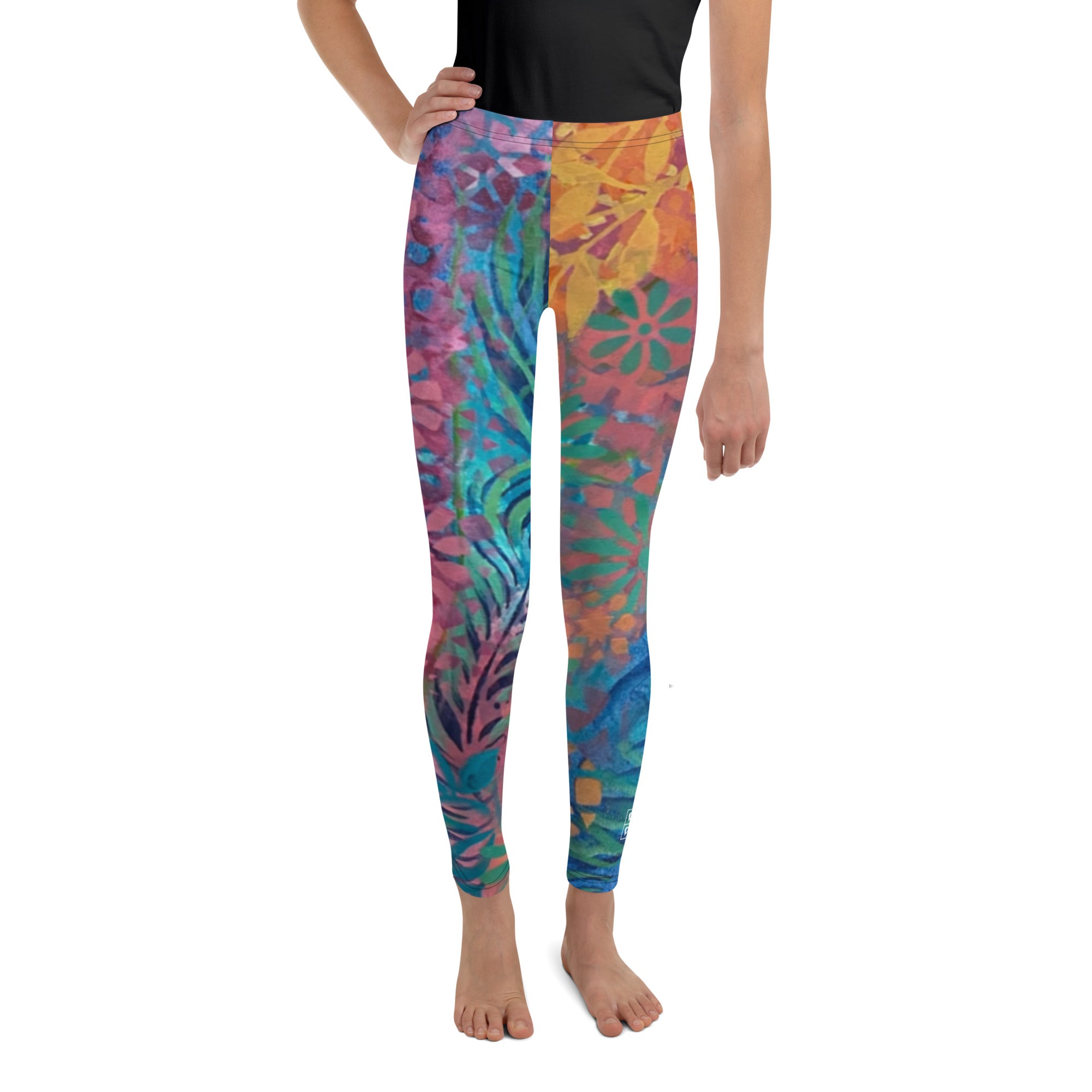 Flower & Feathers Kids Leggings