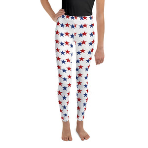 Red & Blue Stars Kids Leggings