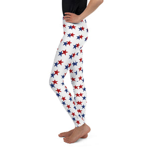 Red & Blue Stars Kids Leggings