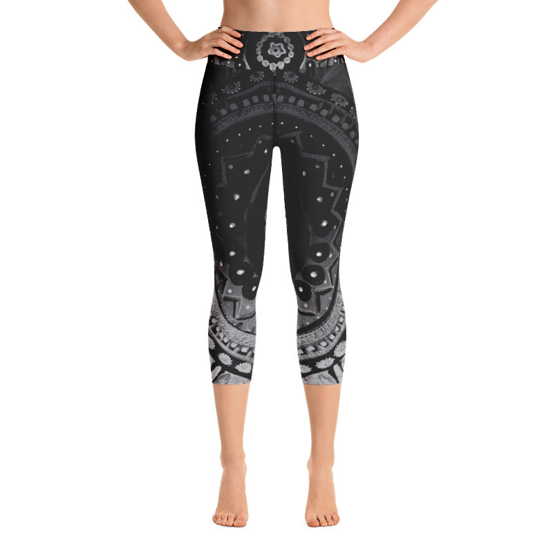 Mandala | Women's Fine Art High-Waist Capris