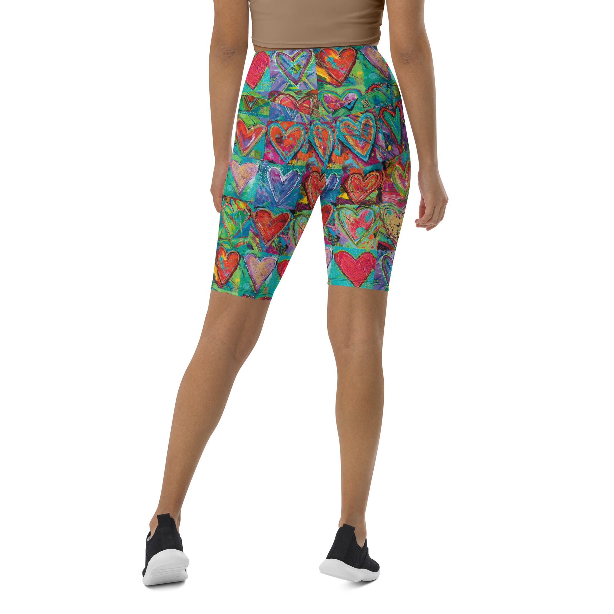 "Hearts without Borders" Biker Shorts