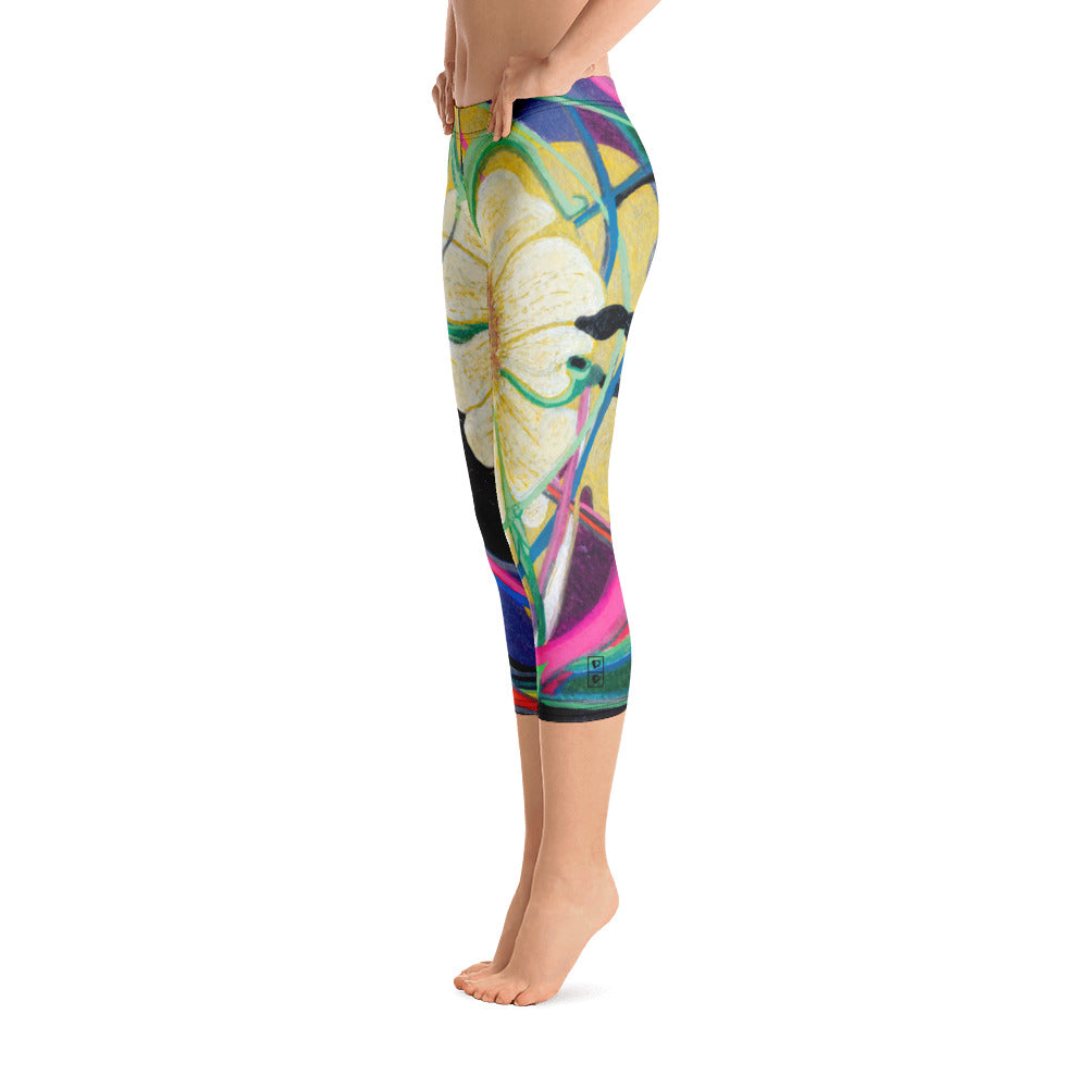 Nicole's Abstracts | Women's Fine Art Regular-Waist Capris