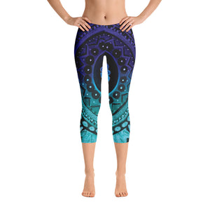 Mandala | Women's Fine Art Regular-Waist Capris