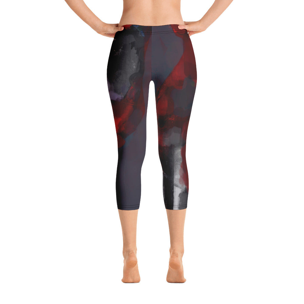 Heart Abstract | Women's Fine Art Regular-Waist Capris