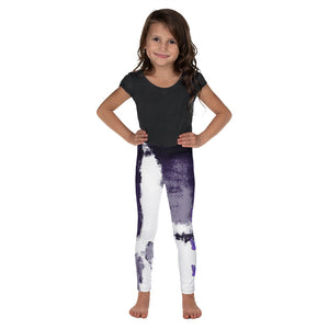 "Abstract Woman Purple with Purple Butterflies" Kid's Leggings