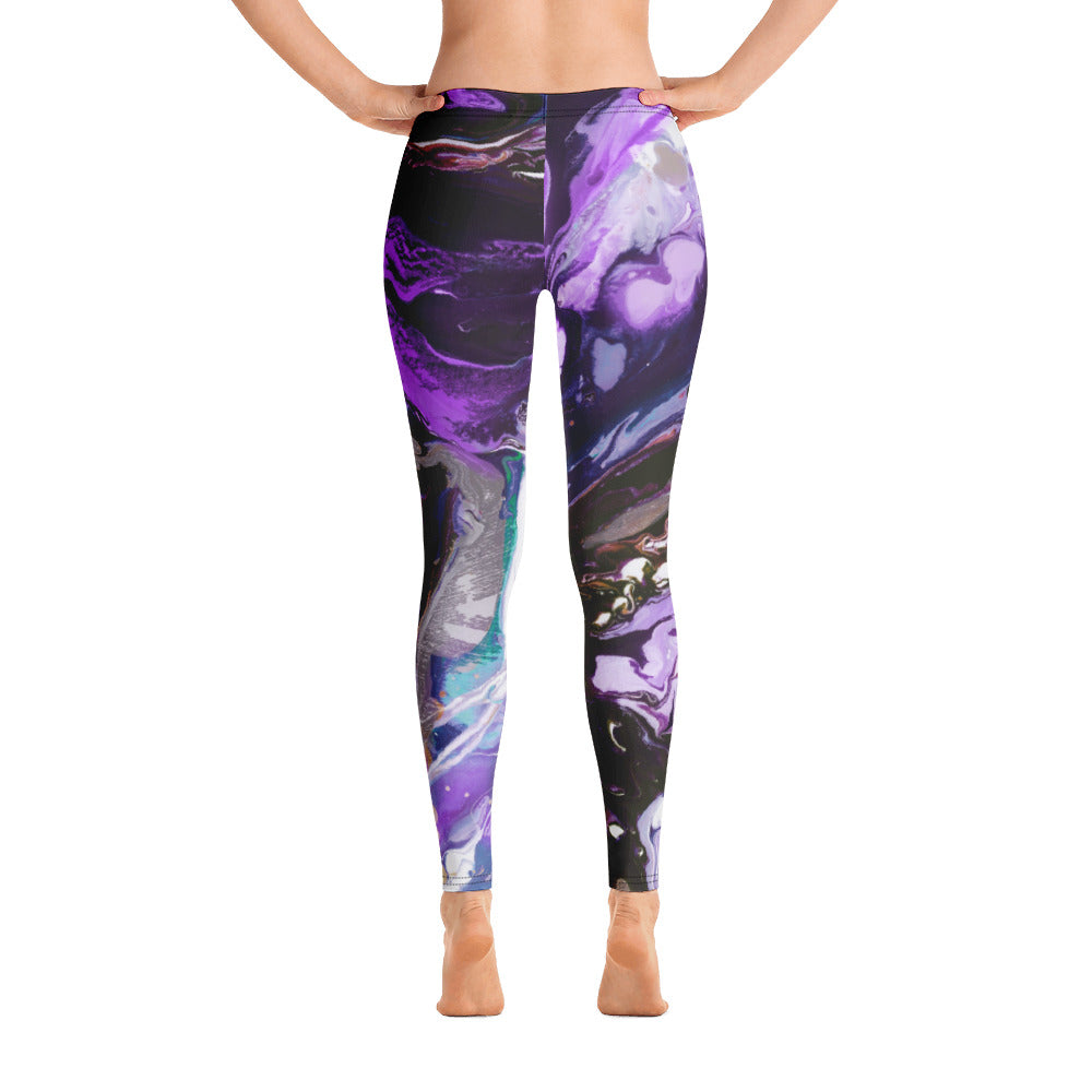 Fluid Purple | Women's Fine Art Regular-Waist Leggings