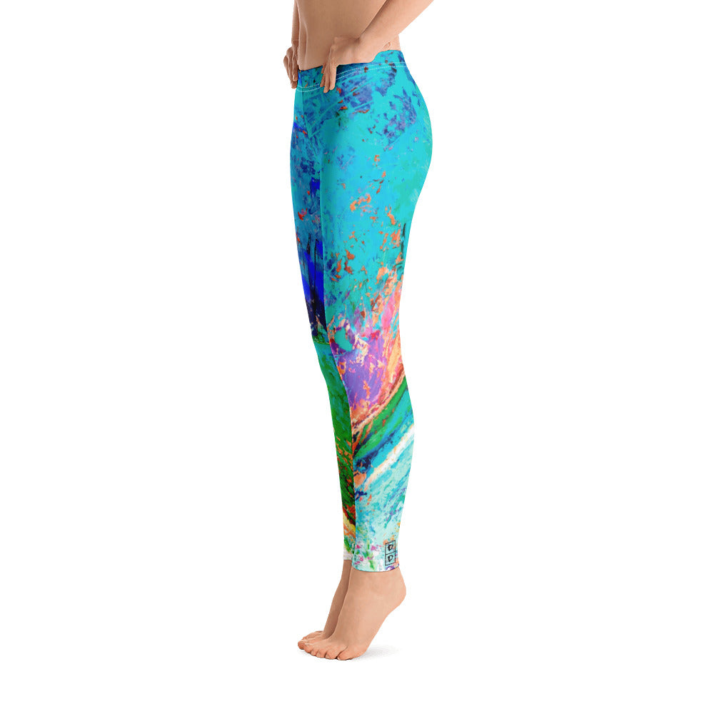 Coral Hearts | Women's Fine Art Regular-Waist Leggings
