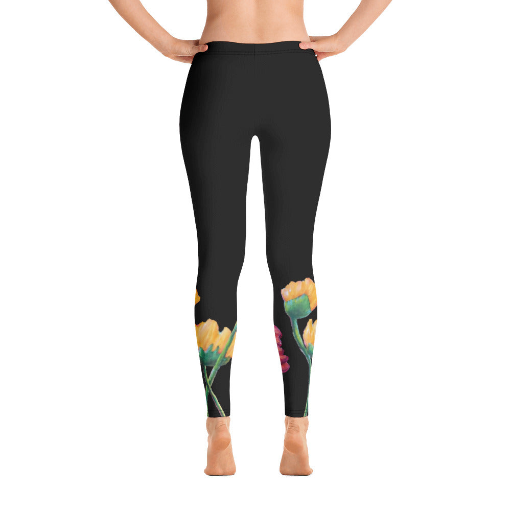 Flower Series | Women's Fine Art Regular-Waist Leggings