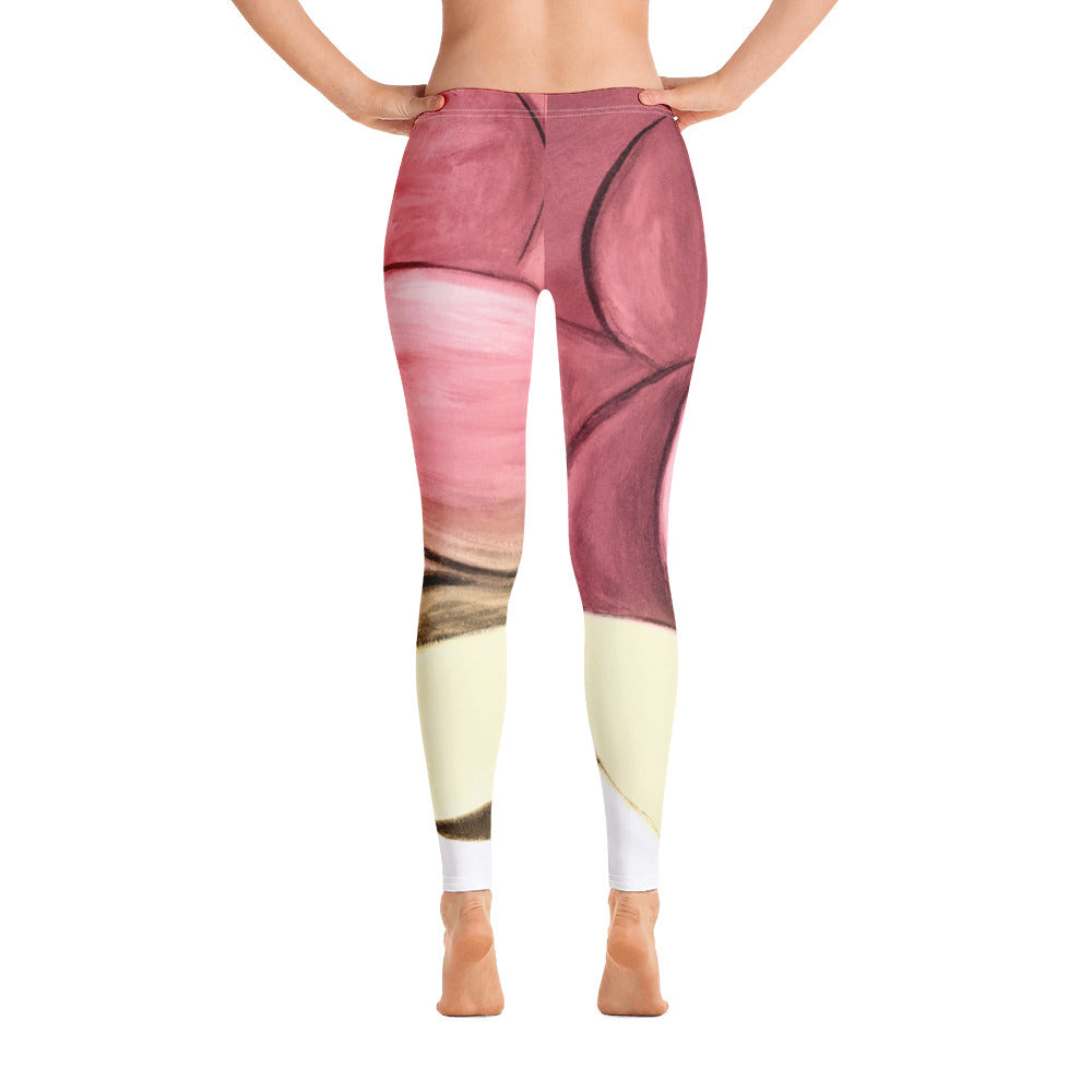 Flower Abstract | Women's Fine Art Regular-Waist Leggings
