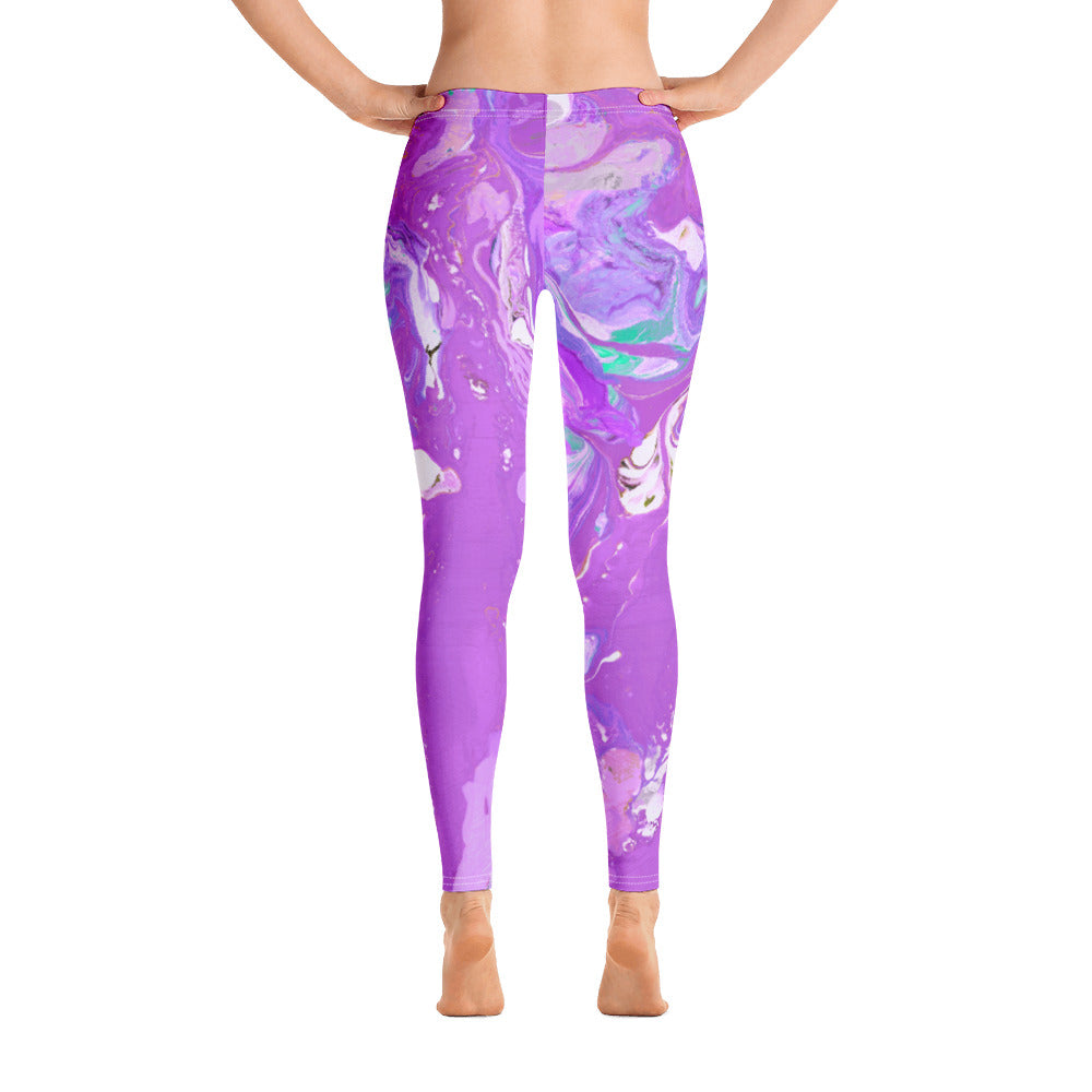 Fluid Purple | Women's Fine Art Regular-Waist Leggings