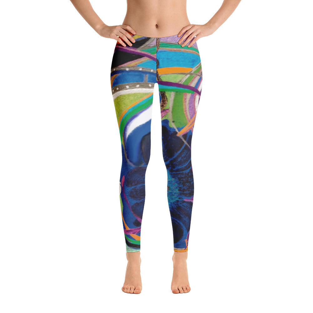 Nicole's Abstracts | Women's Fine Art Regular-Waist Leggings