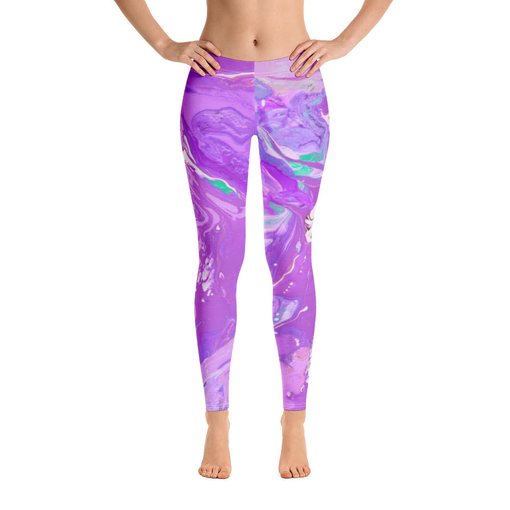Fluid Purple | Women's Fine Art Regular-Waist Leggings