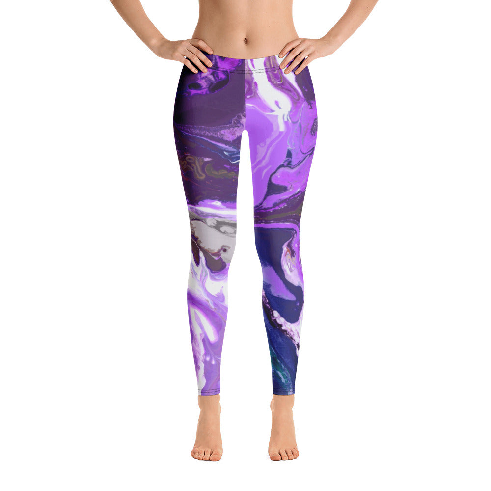Fluid Purple | Women's Fine Art Regular-Waist Leggings