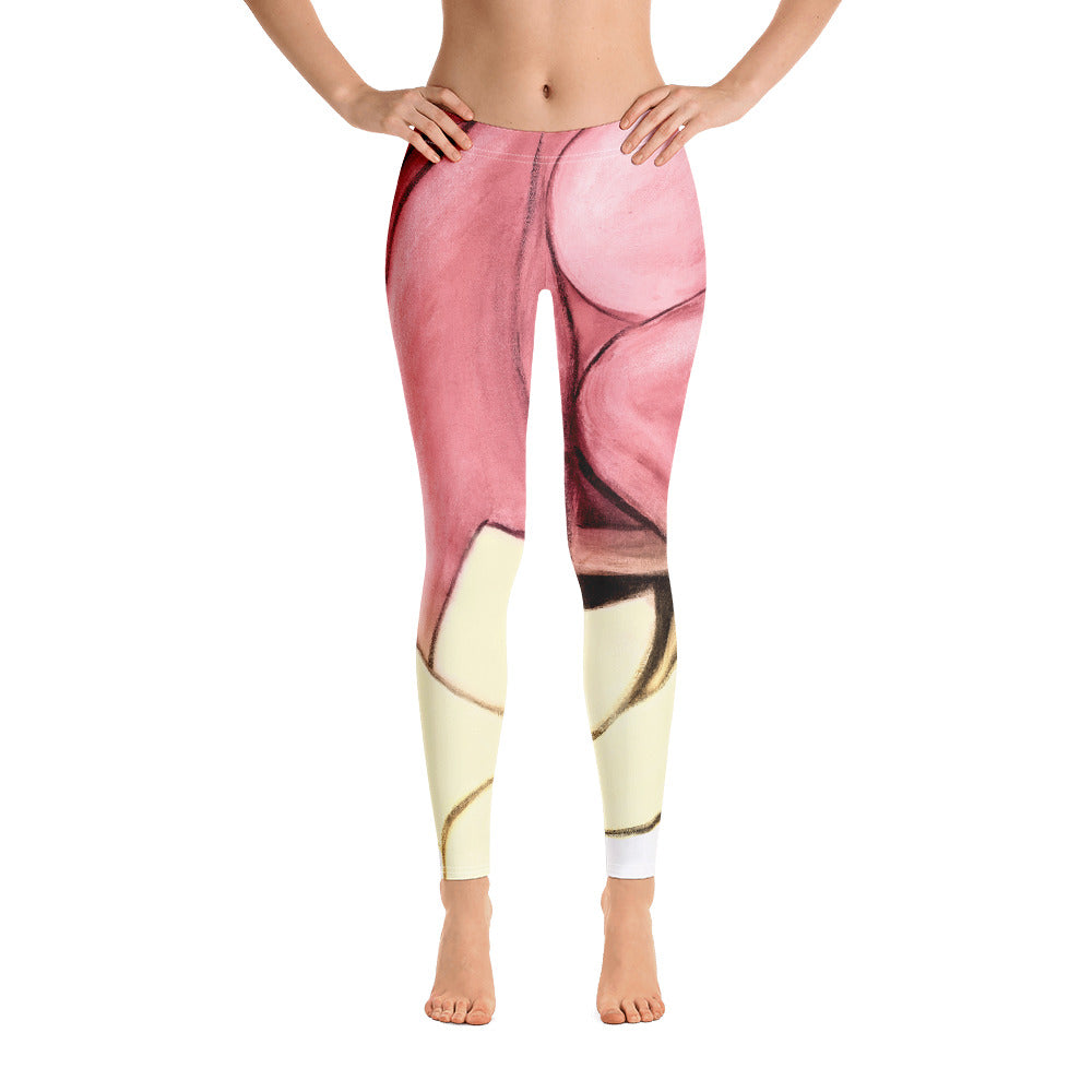 Flower Abstract | Women's Fine Art Regular-Waist Leggings